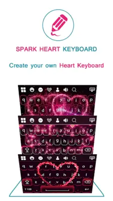 Sparkling Heart Keyboard android App screenshot 4