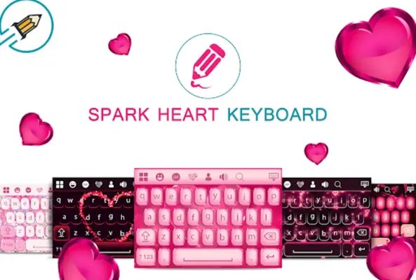 Sparkling Heart Keyboard android App screenshot 5